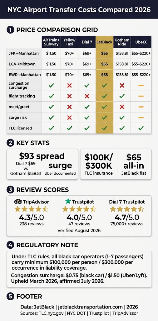 Airport Transportation New York City: 7 Honest Facts Every Corporate Booker Needs in 2026 3 September 20, 2026 Infographic airport transportation new york city