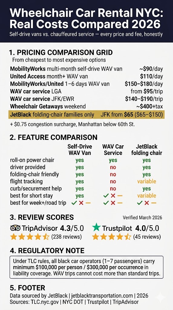 Infographic wheelchair car rental
