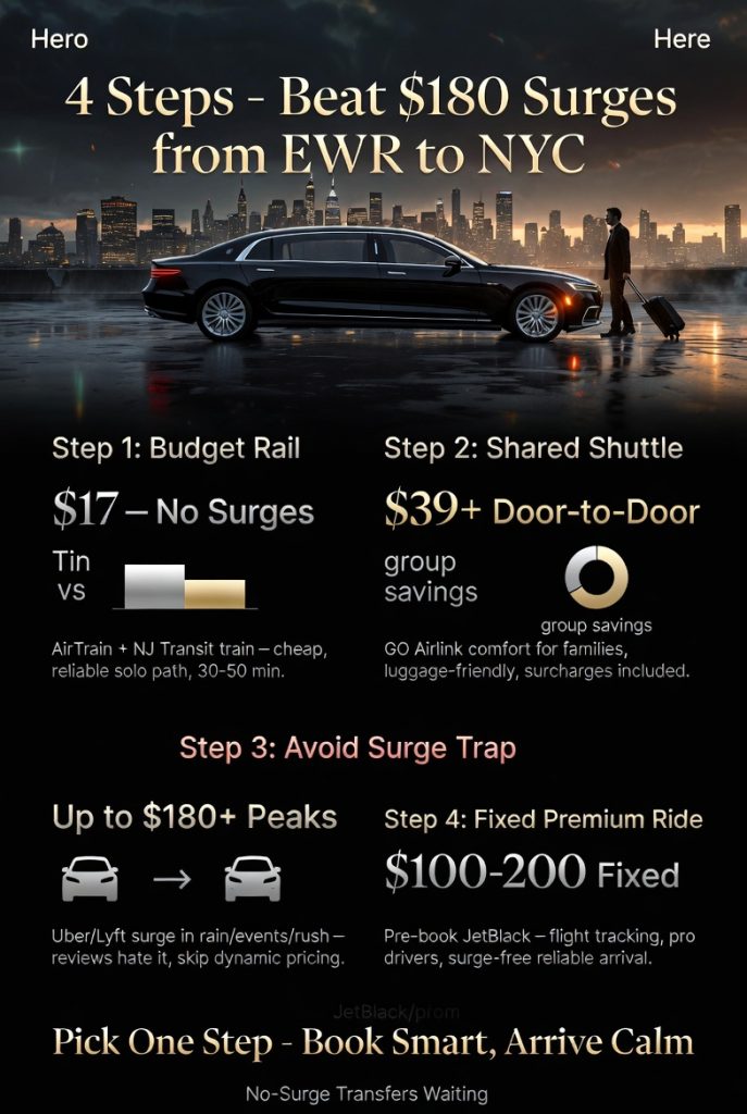 Infographic Affordable Transportation From Newark Airport To New York City