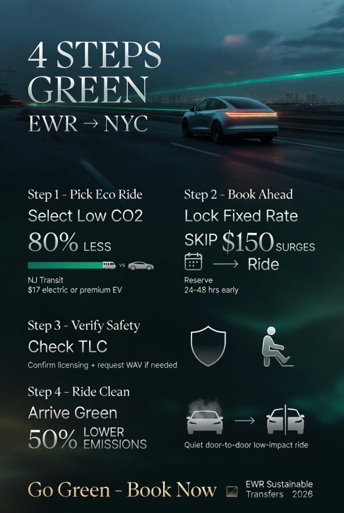 Infographic Eco Friendly Transportation From Newark Airport To New York City