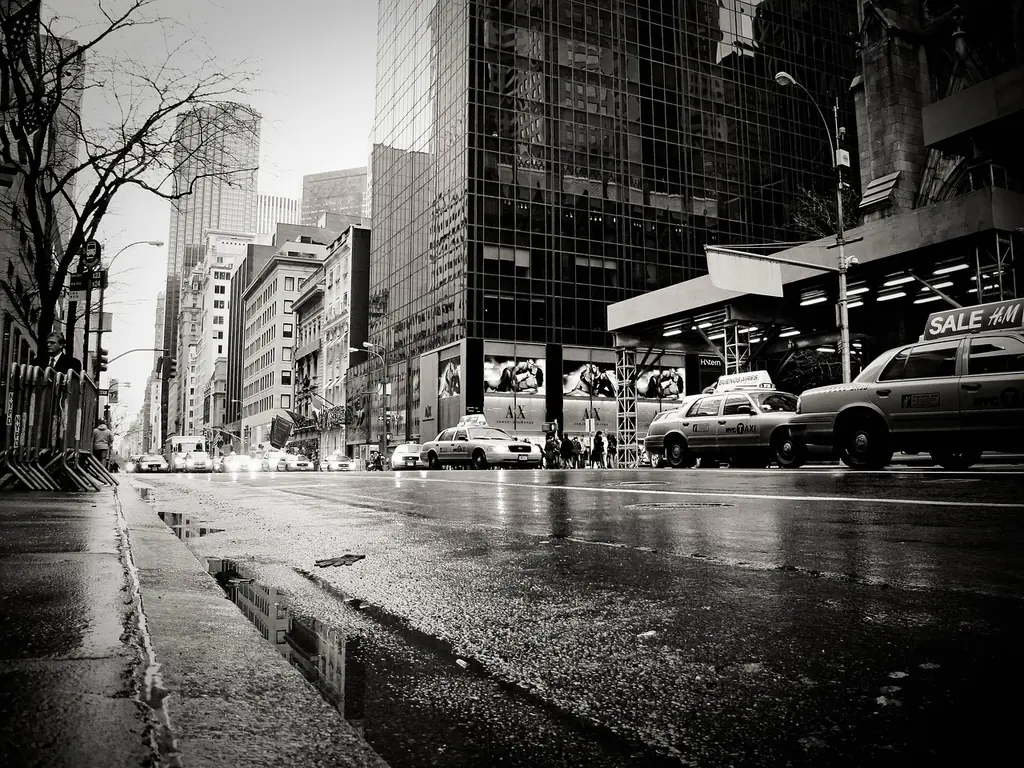 new york, nature, rain, taxi