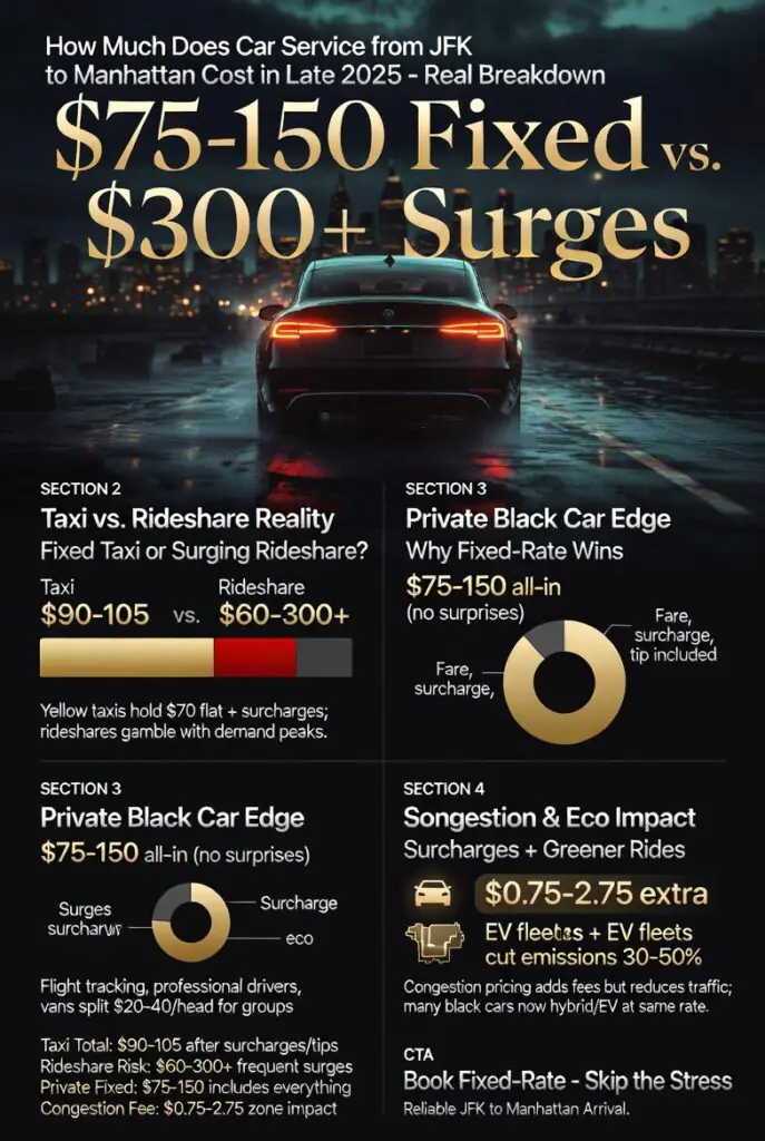 Infographic how much does car service from jfk to manhattan cost