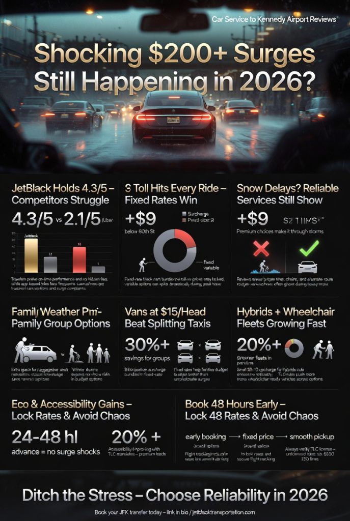 Infographic Showing Car Service To Kennedy Airport Costs Under 2026 Pricing Rules