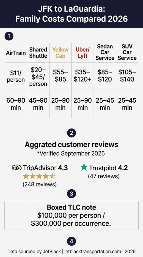 Infographic jfk to laguardia