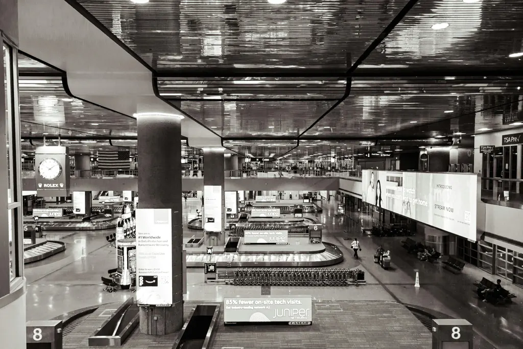 Airport Lim Service in NYC: The Real Talk on Getting Around Without Losing Your Mind in 2026 1 October 31, 2026 Monochrome view of a spacious, modern airport terminal in Las Vegas.