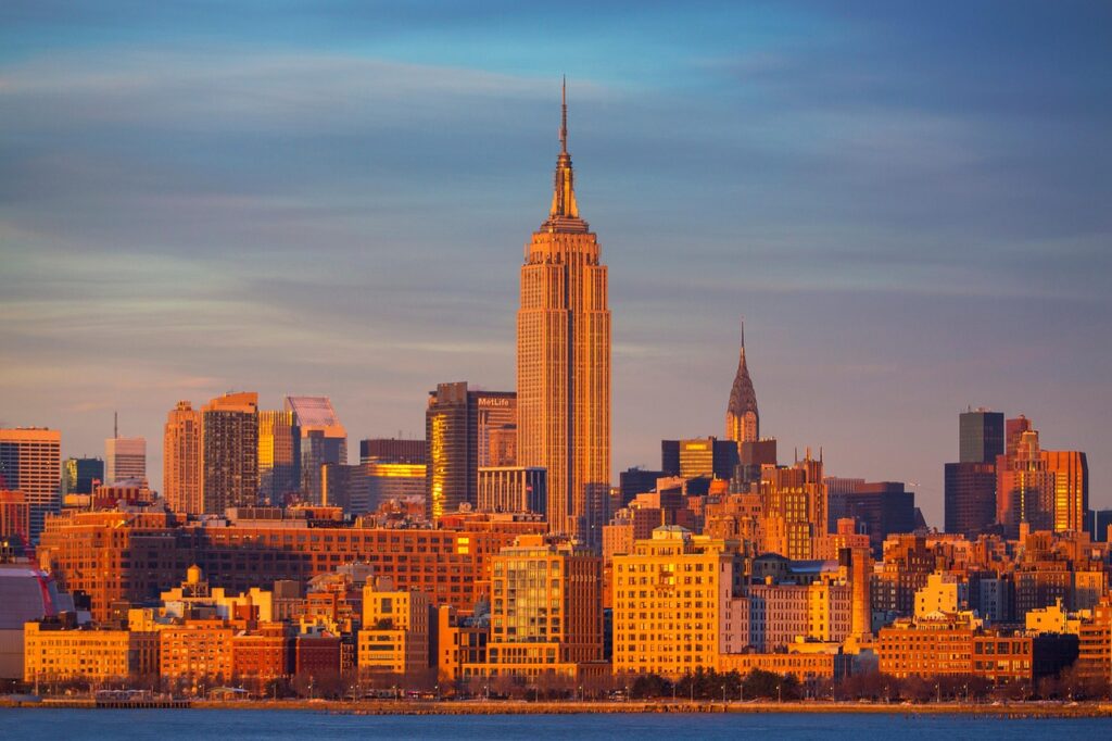 Empire State Building, Hudson, Sunset, Nature, New York, Ny, Manhattan, United States