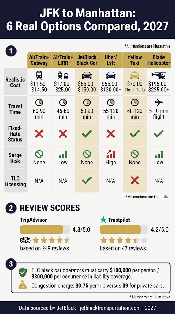How to Go to JFK from Manhattan: 5 Honest Options for 2027 3 September 20, 2026 Infographic how to go to jfk from manhattan