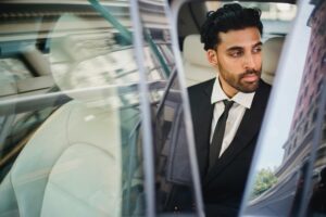 luxury sedan driver
