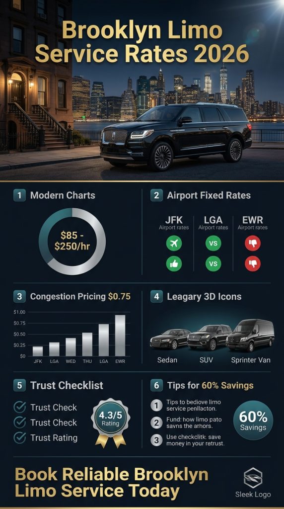 Comprehensive Brooklyn Limo Service Rates 2026 Pricing Infographic With Charts