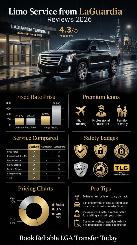  limo service from LaGuardia reviews 2026 congestion pricing cost breakdown infographic