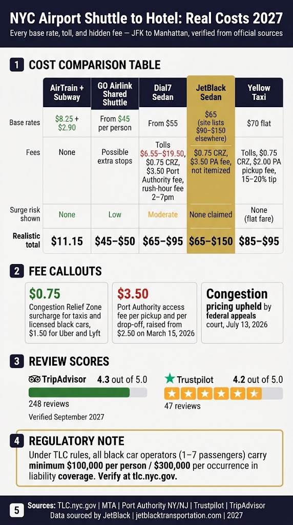 Infographic new york airport shuttle to hotel
