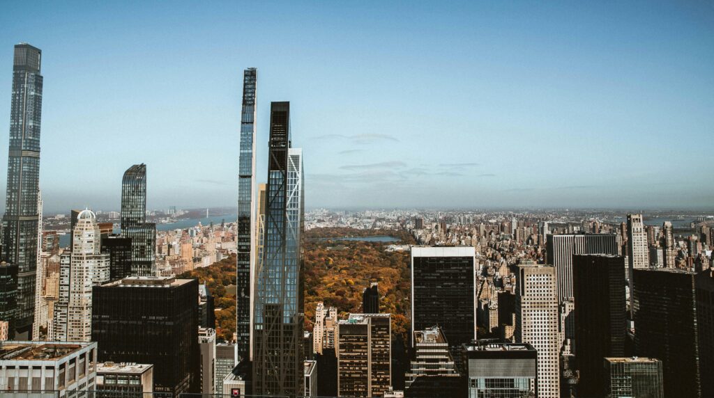 New York City Prom Limousines: 7 Proven Facts for School Coordinators 2026 1 September 19, 2026 High-rise view overlooking Central Park and New York skyscrapers under a clear blue sky.