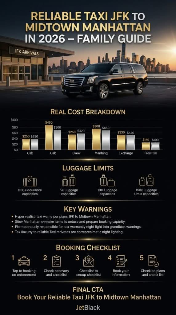 NYC for-hire vehicle landscape reliable taxi JFK to Midtown Manhattan comparison 2026