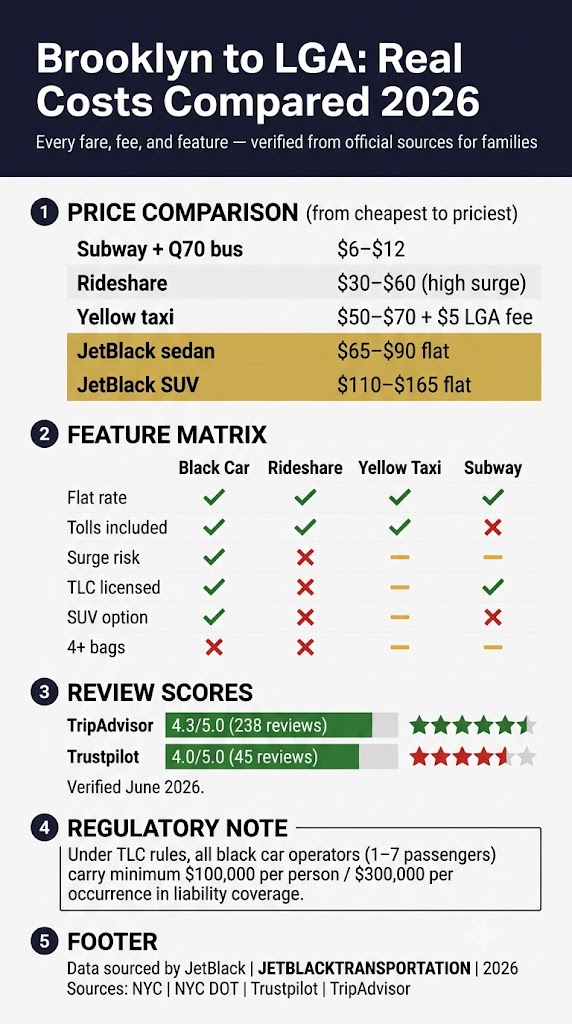 Infographic brooklyn to lga transportation tips