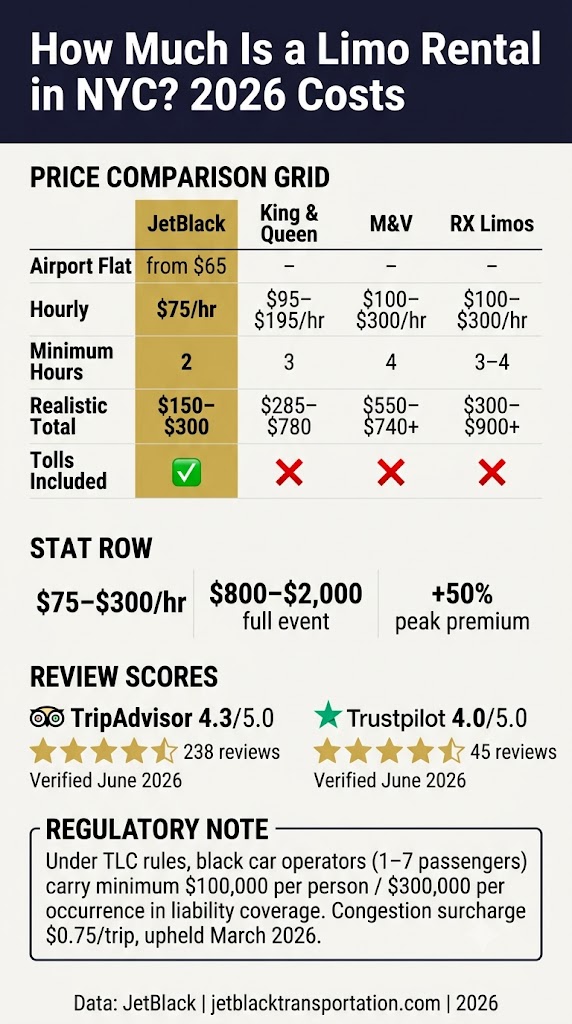 How Much Is a Limo Rental in NYC? Honest 2026 Costs 3 September 24, 2026 Infographic how much is a limo rental in nyc