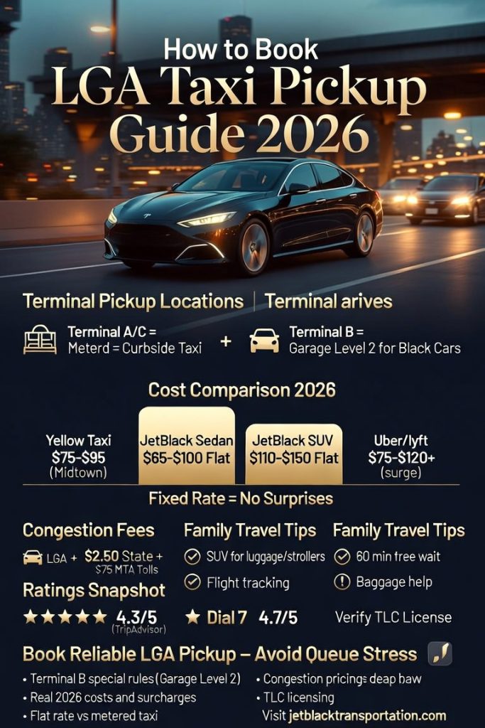 how to book lga taxi pickup