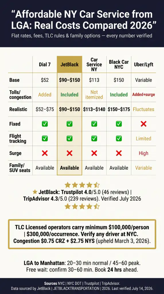 affordable ny car service from lga