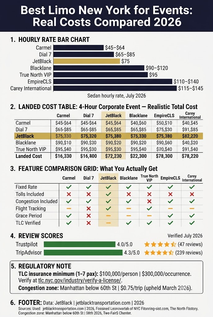 Infographic best limo new york for events