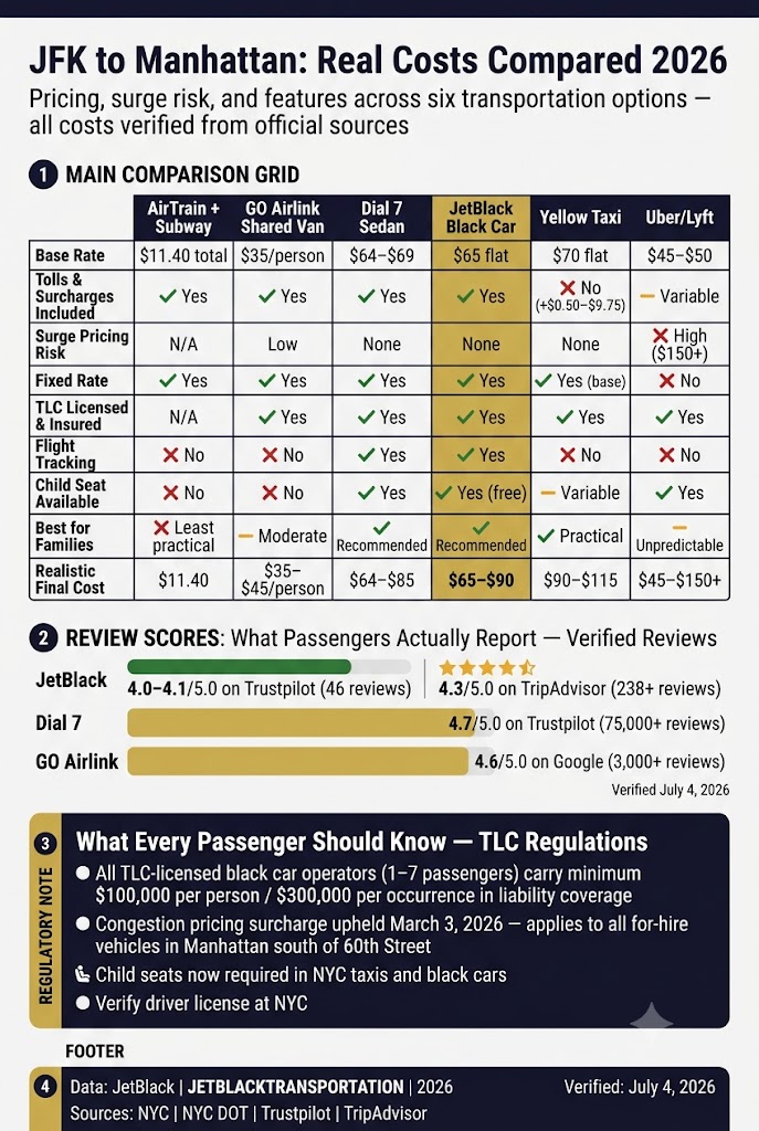 Infographic cab fare jfk to manhattan reviews 2026
