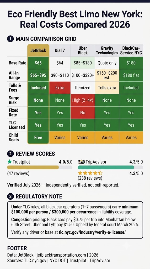 Infographic eco friendly best limo new york