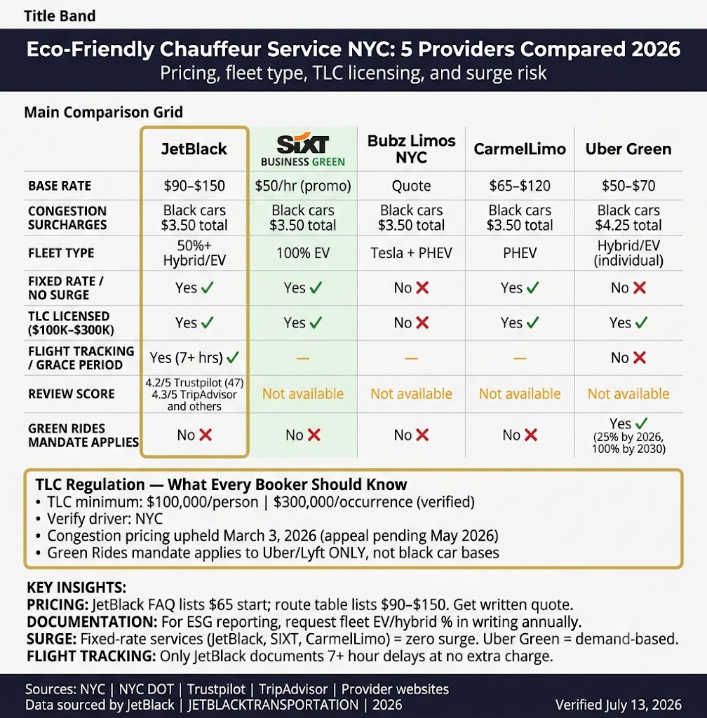 Infographic eco friendly chauffeur service nyc