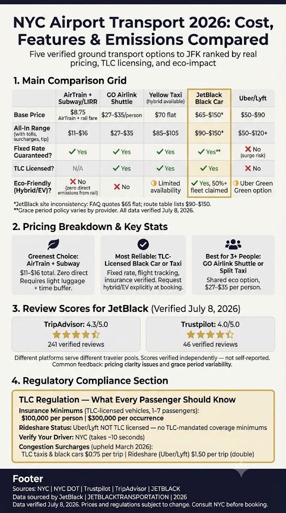 Eco Friendly Manhattan to JFK Taxi: 5 Proven Options for 2026 3 September 22, 2026 Infographic eco friendly manhattan to jfk taxi