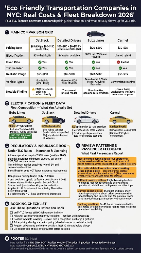 Eco Friendly Transportation Companies In NYC: 4 Honest Picks 3 September 25, 2026 Infographic eco friendly transportation companies in nyc