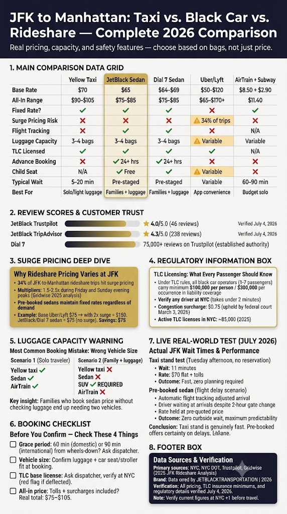Infographic how to book a cab from jfk to manhattan