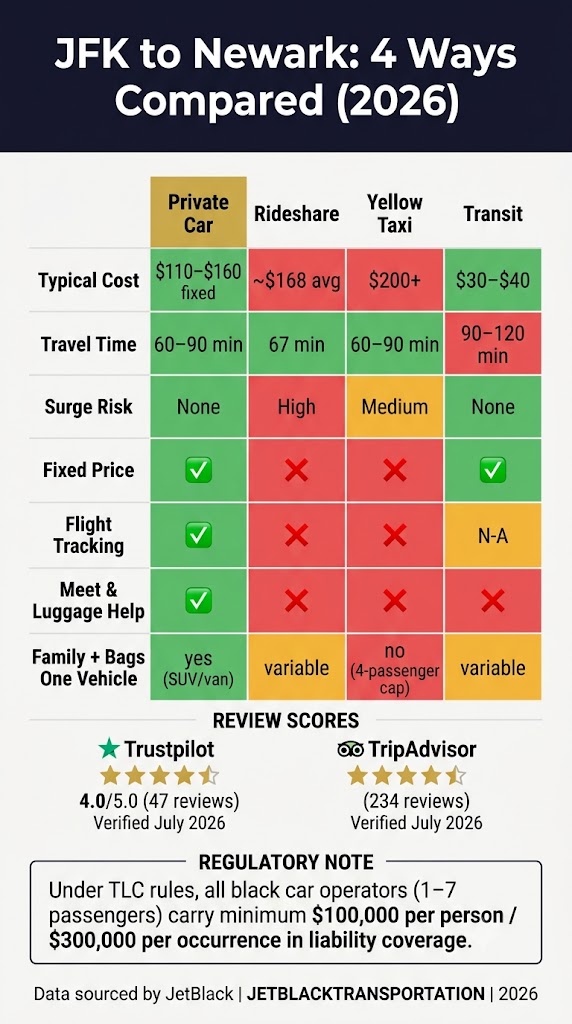 How to Book a Taxi From JFK to Newark airport: Honest 2026 Family Guide 3 September 18, 2026 Infographic how to book a taxi from jfk to newark airport