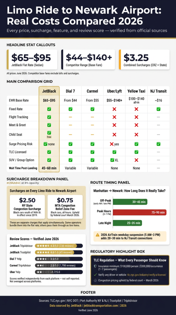 limo ride to newark airport reviews 2026