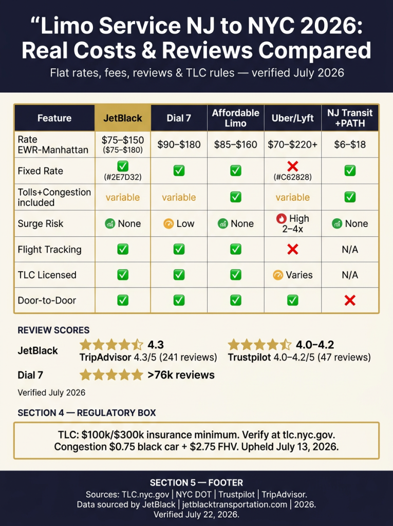 limo service nj to nyc reviews 2026