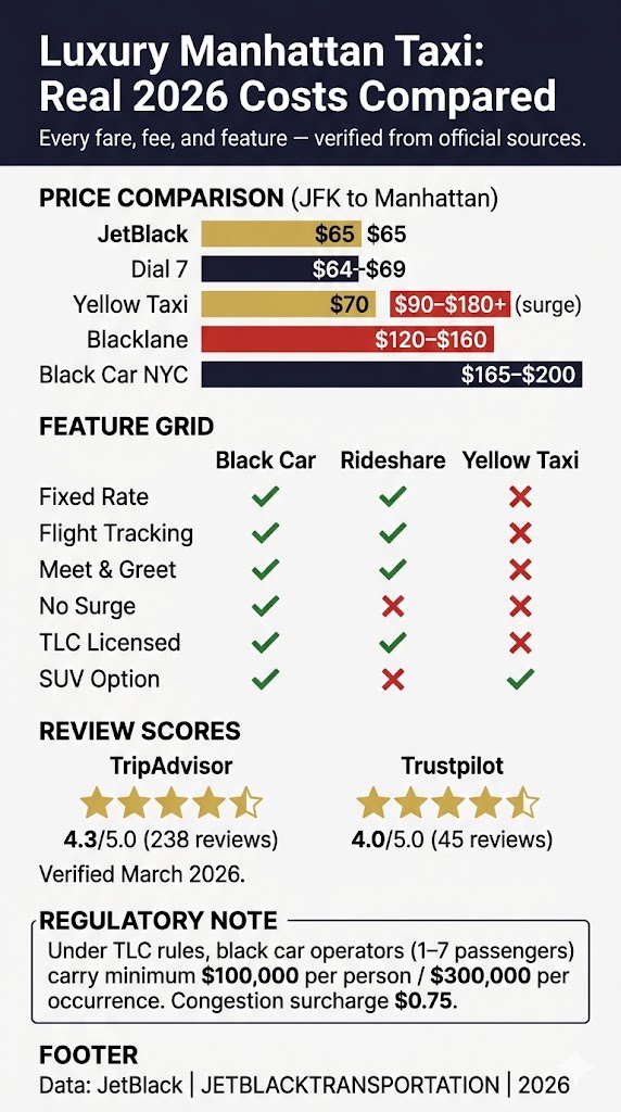 Infographic luxury manhattan taxi