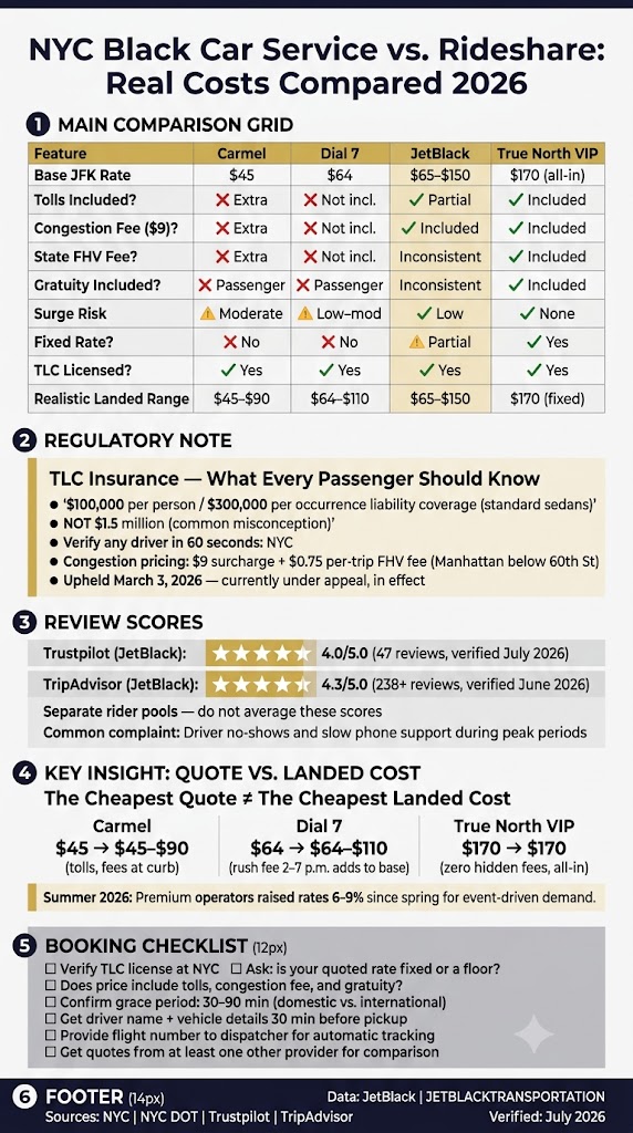 Infographic luxury transportation companies in nyc