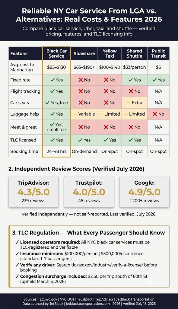 The Real Guide to Finding a Reliable NY Car Service From LGA With Kids and Luggage in 2026 3 September 24, 2026 Infographic reliable ny car service from lga