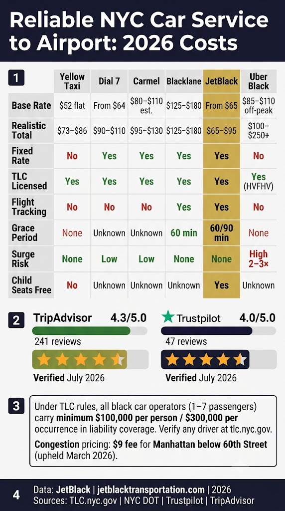 Infographic reliable nyc car service to airport