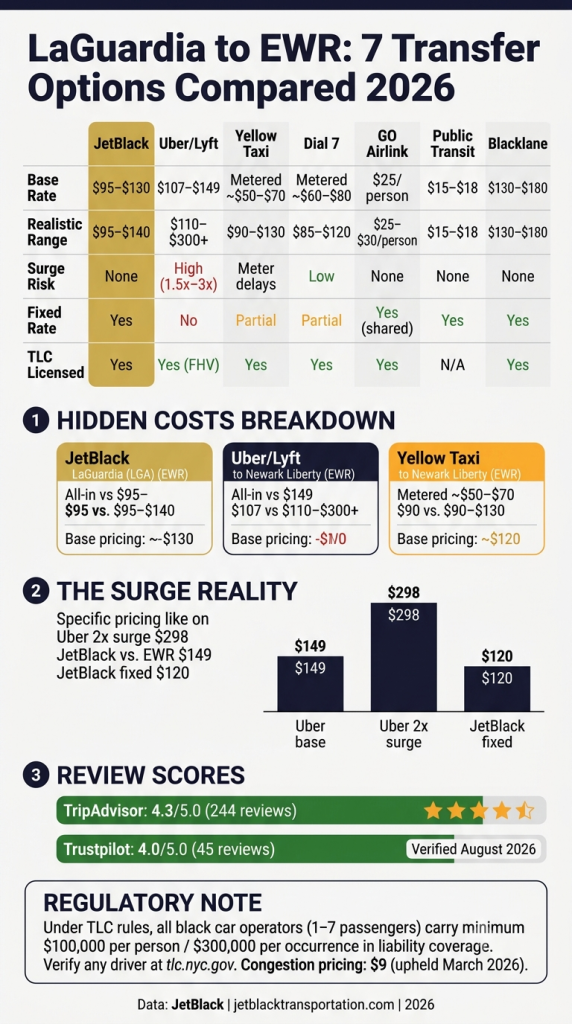 LaGuardia to EWR: 7 Honest Transfer Options for Business Travelers (2026) 3 October 10, 2026 LaGuardia to EWR: 7 Honest Transfer Options for Business Travelers (2026) Sarah Thompson October 10, 2026
