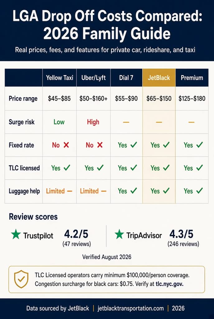 Lga Drop Off Costs Comparison Infographic 2026