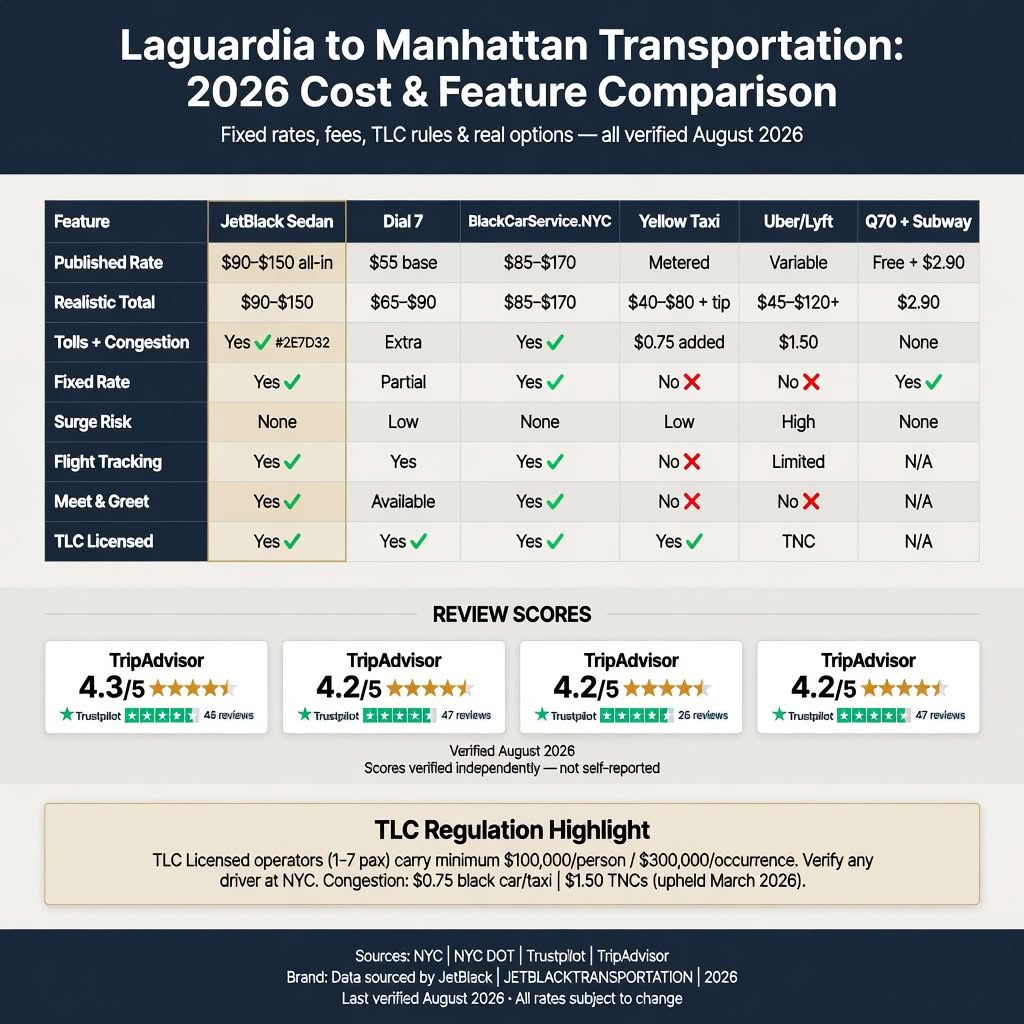 Vertical infogr LaGuardia to Manhattan Cruise Terminal: 7 Honest Costs for 2026 Ethan Navarro September 22, 2026