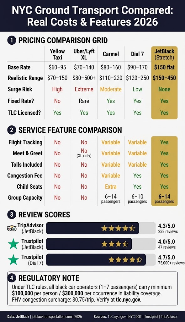 Infographic affordable limousine rental nyc