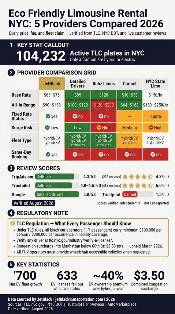 Infographic eco friendly limousine rental nyc