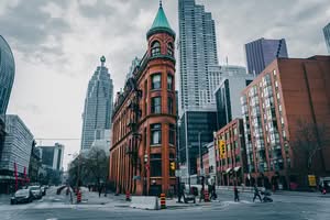 architecture, urban, street, building, photography, winter, cloudy, toronto, canada, city, nature, road, cars, people, sky, classic, season