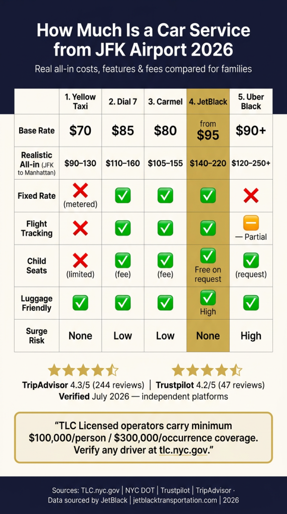 how much is a car service from jfk airport