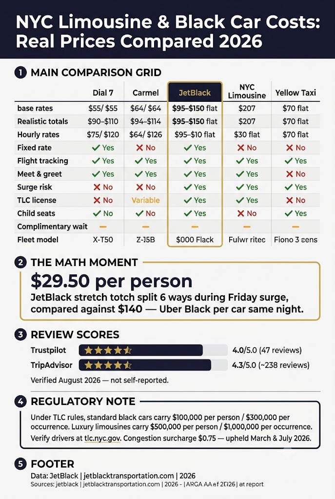How Much Is Limousine Rental in NYC: 7 Honest Facts for 2026 3 September 23, 2026 Infographic how much is limousine rental in nyc