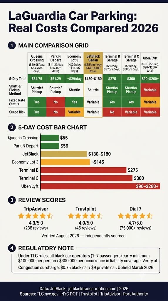INFOGRAPHIC 
laguardia car parking
