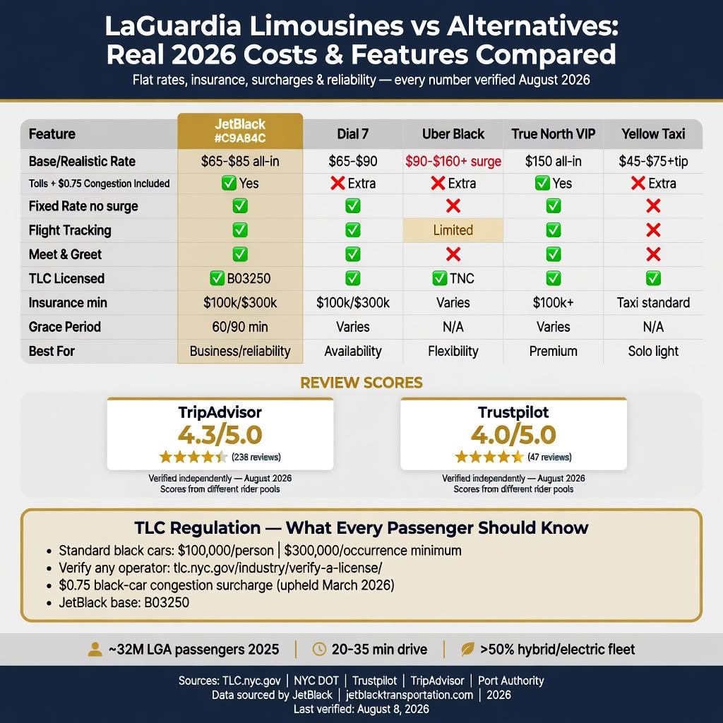 NYC FHV Comparison laguardia limousines infographic
