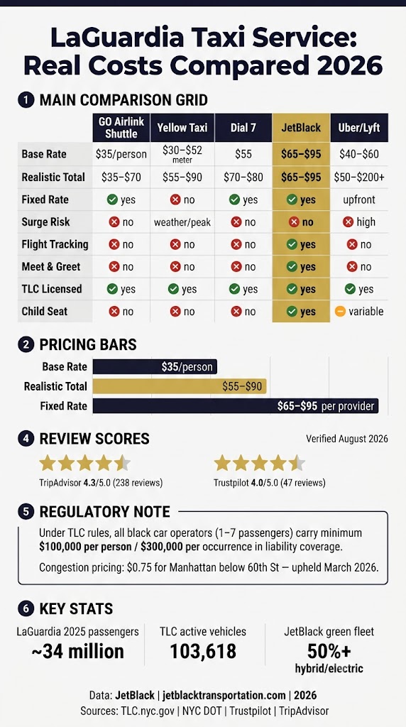 Infographic laguardia taxi service