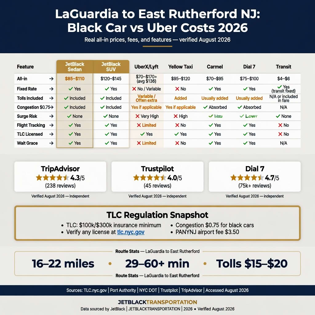 Nyc For-Hire Vehicle Landscape Comparing Black Cars, Yellow Taxis, Rideshares, And Limos Across Licensing Tier, Insurance Minimum, Surge Pricing, Fixed Rate Availability, And Tlc Oversight