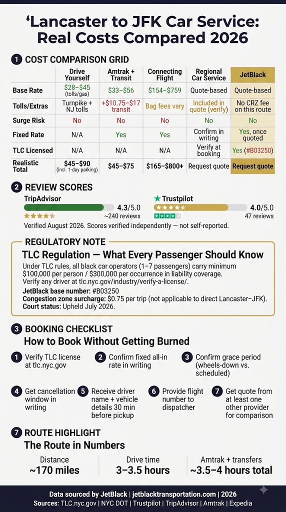 Lancaster to JFK Car Service: 5 Honest Facts for 2026 3 September 19, 2026 Infographic lancaster to jfk