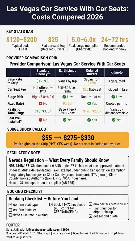 Infographic las vegas car service with car seats