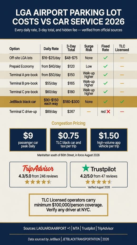 NYC For-Hire Vehicle Landscape comparing black cars yellow taxis rideshares limos insurance rates and surge infographic